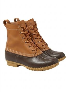 L.L. Bean Women's Brown and Black Bean Boots Heel Patch~Size 10